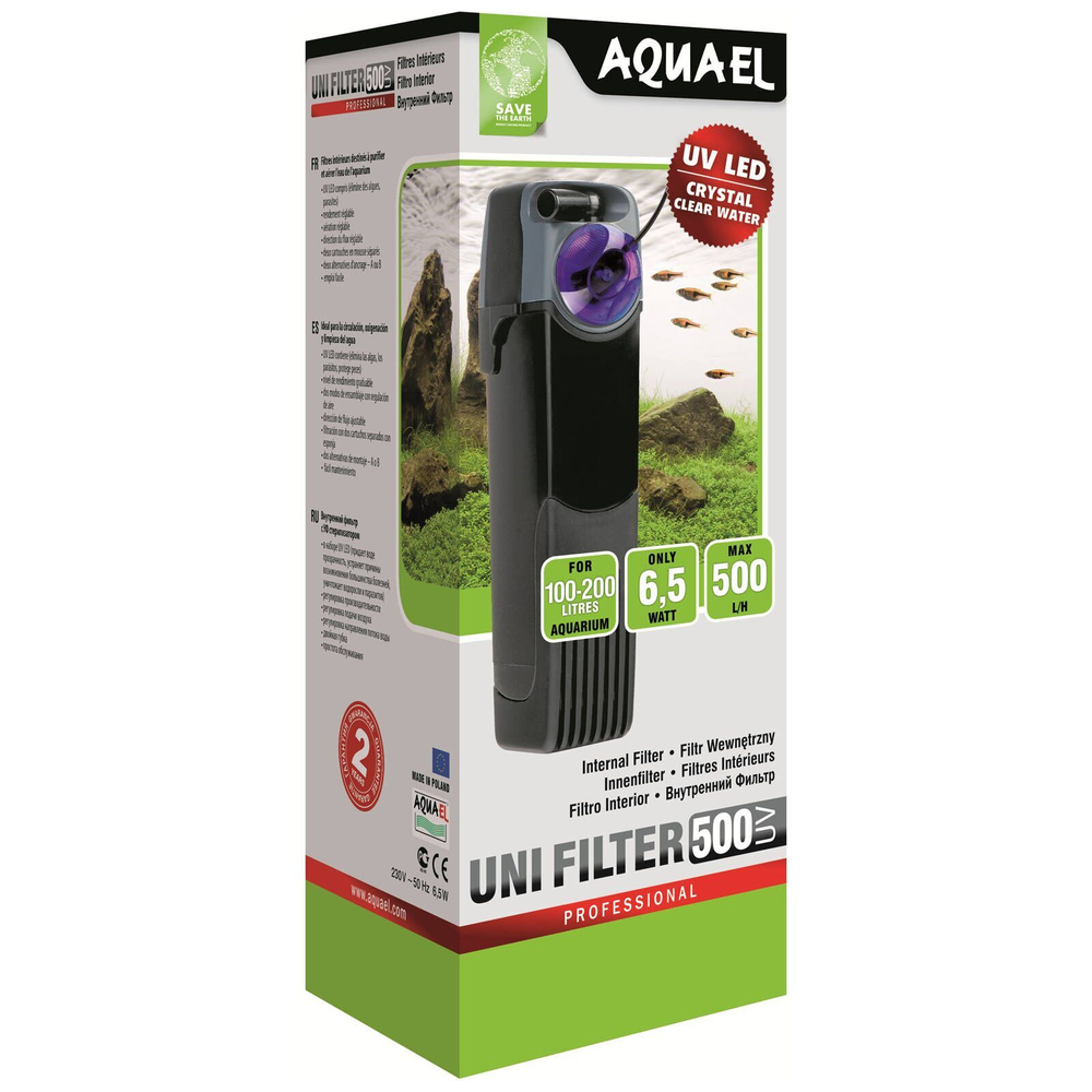 Внутренний фильтр Aquael UNIFILTER 500 UV Power