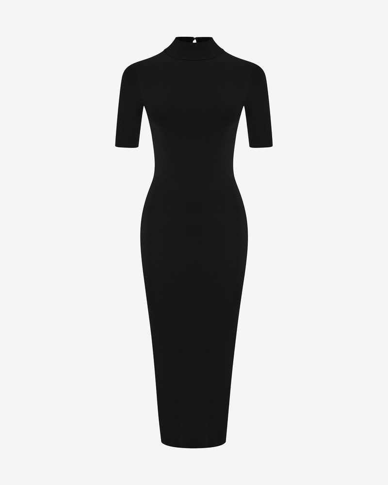 Платье миди с открытой спиной из вязаного трикотажа