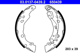 ATE - 03013704392-ATE - Brake Shoe Set