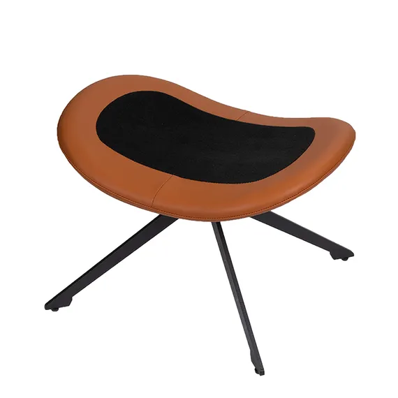 Оттоманка BLISS оранж/серый, экокожа, шенилл