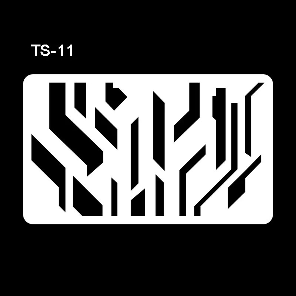 Трафарет для бодиарта TS-11 "Сити"  15*9