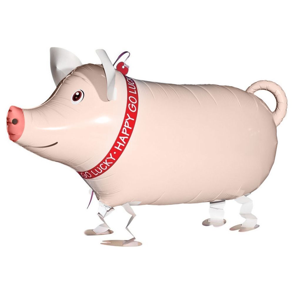 Шар (26"/66 см) Ходячая фигура, Поросенок 1 шт.