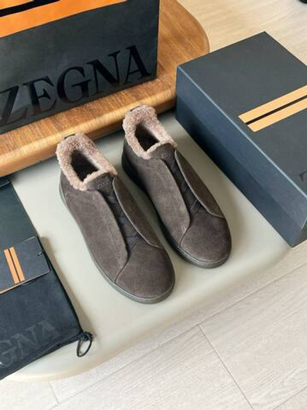 Замшевые слипоны Zegna