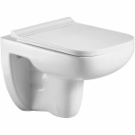 Унитаз подвесной WeltWasser AMBERG 350 + KEHLBACH 004 GL-WT + AMBERG RD-MT CR белый глянцевый, безободковый, с крышкой микролифт, с инсталляцией и кнопкой хром матовый