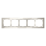 Рамка стеклянная VOLTUM S70 на 5 постов, (кашемир, стекло)