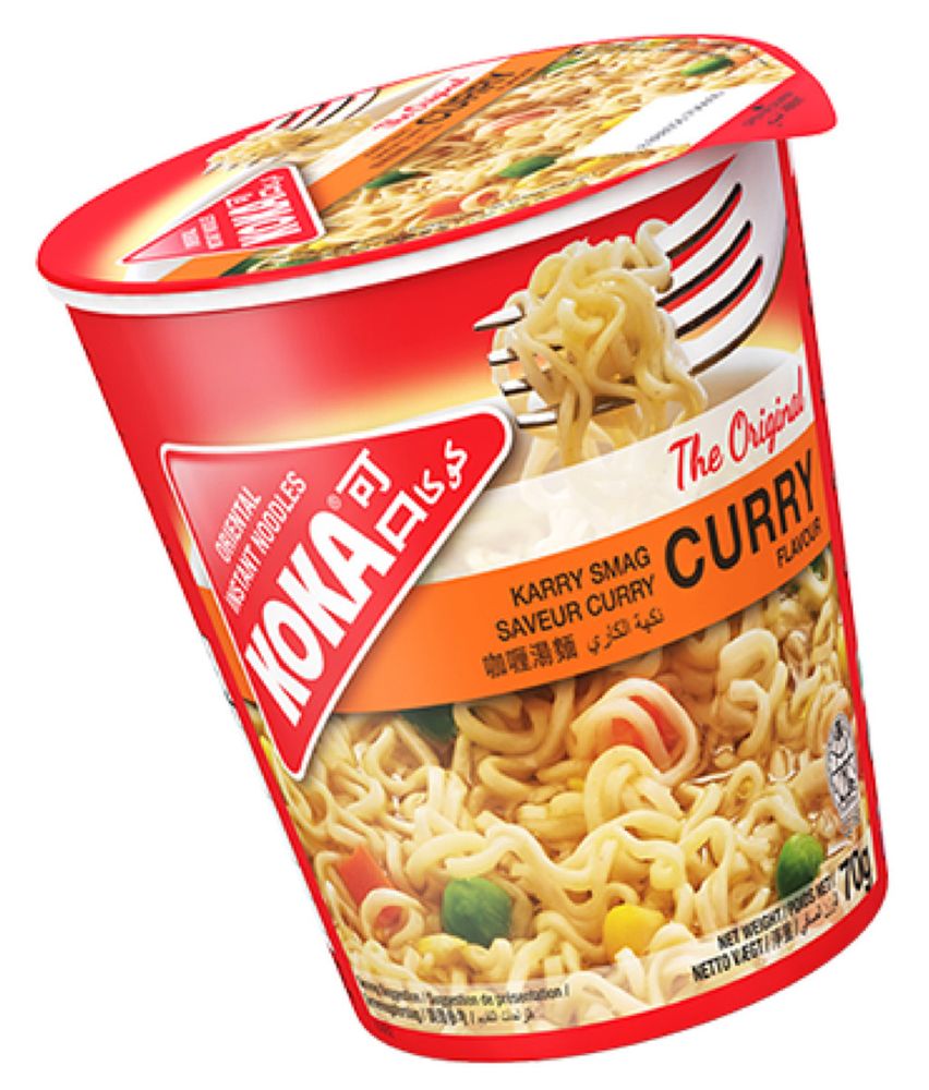Лапша KOKA Original со вкусом карри в чаше 70 г 6 шт