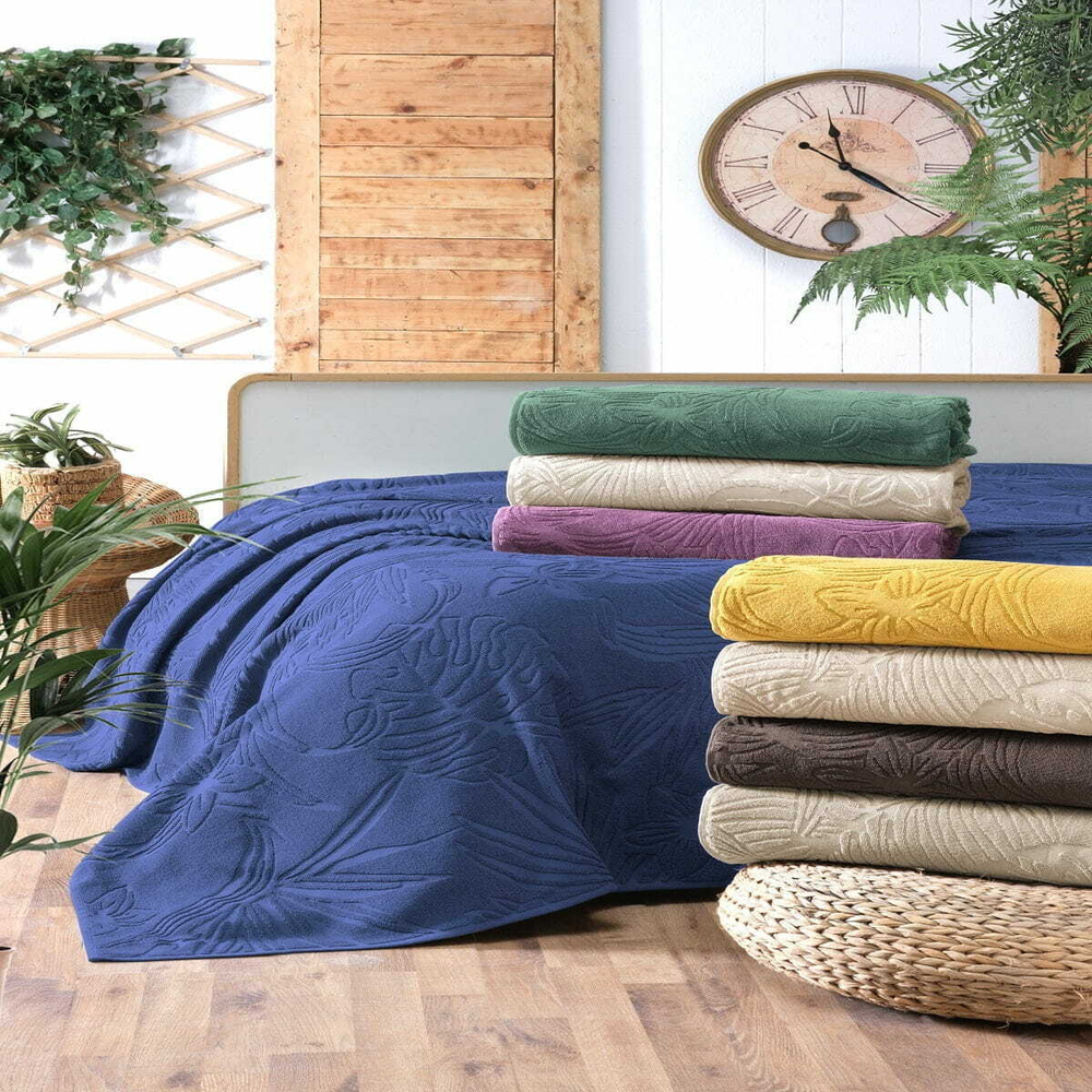 Покрывало 200x220 Arya home Botanical Garden голубой