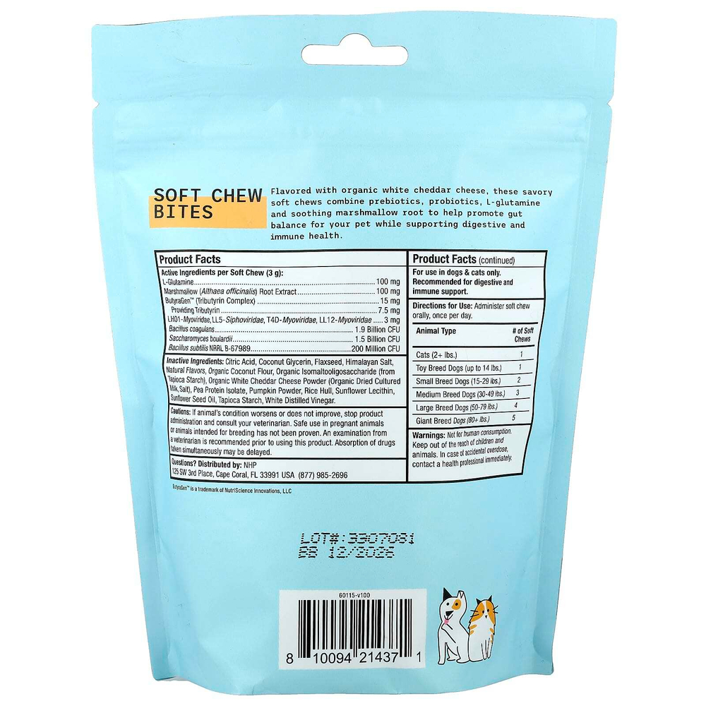 Dr. Mercola, Bark & Whiskers ™, восстанавливает укусы кишечника, для собак и кошек, 180 г (6,34 унции)