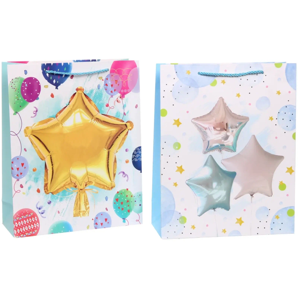 Пакет подарочный «Воздушные шары» 26*32*10 см, микс