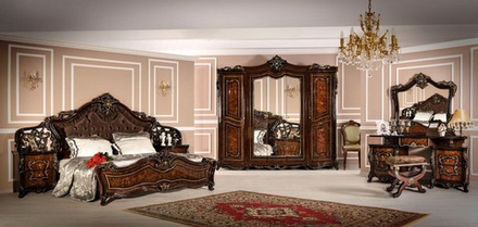 Джоконда (корень дуба) Набор мебели для спальни (с 5-ти дверным шкафом и кроватью 1800мм)