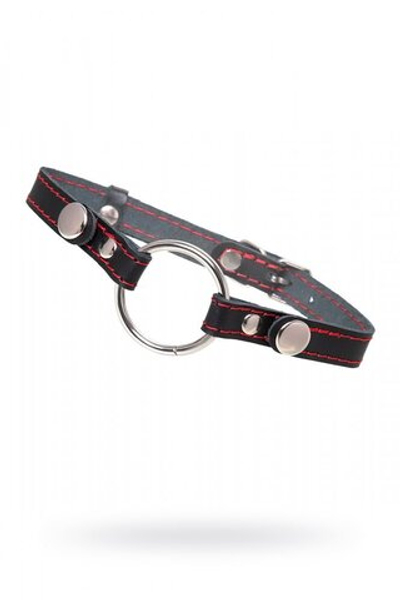 Кляп Pecado с красной строчкой черный 3,9 см