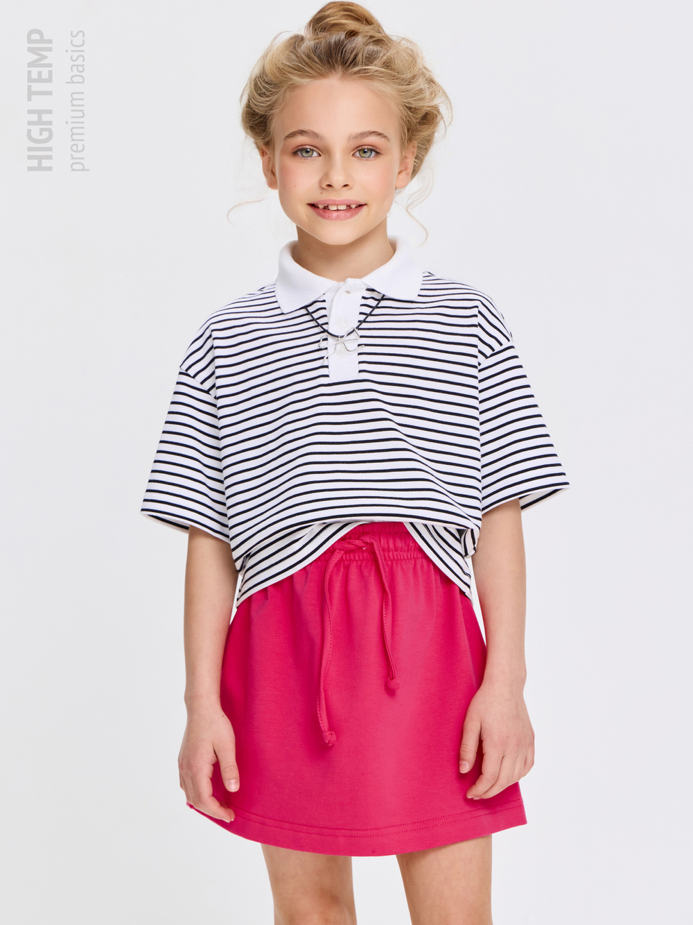 Мини юбка из футера с карманами