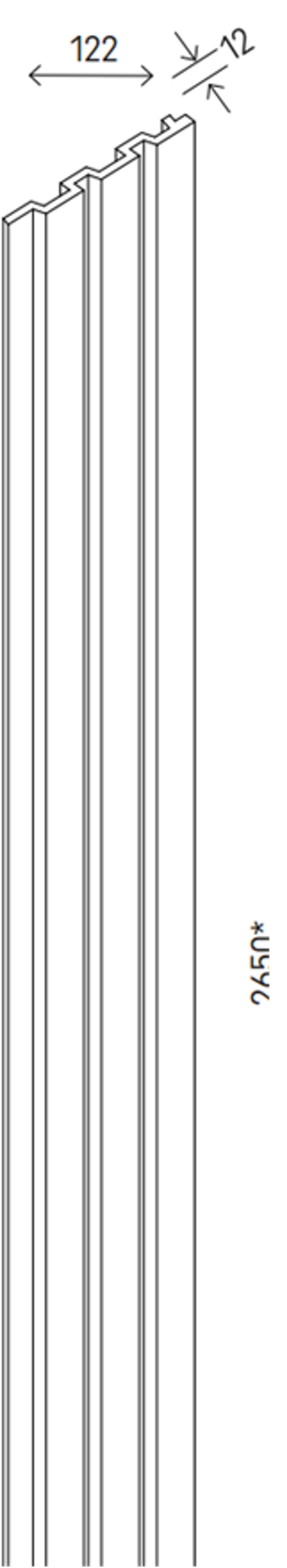 Декоративная панель LINERIO M-LINE BLACK