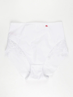 Высокие трусики с кружевом S10 (Размер: 3 размер) (Цвет: белый)