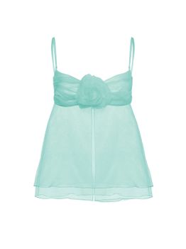 Топ из тонкой органзы с цветком