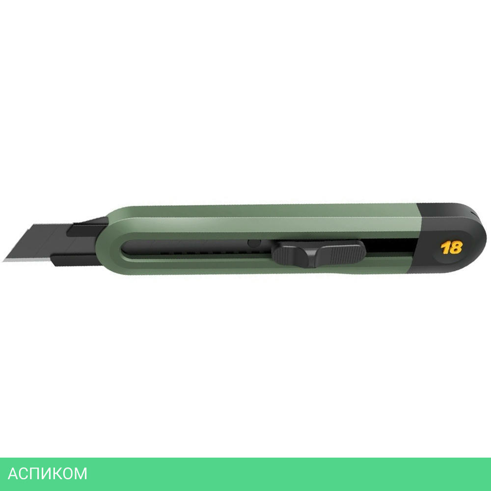 Нож строительный Deli HT4018L Green