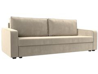 Диван прямой Лига-009 МИКРОВЕЛЬВЕТ Бежевый