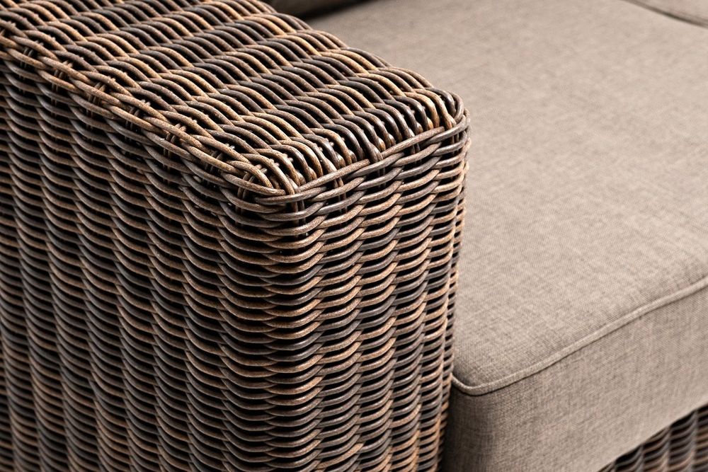 "Боно" диван из искусственного ротанга трехместный, цвет коричневый