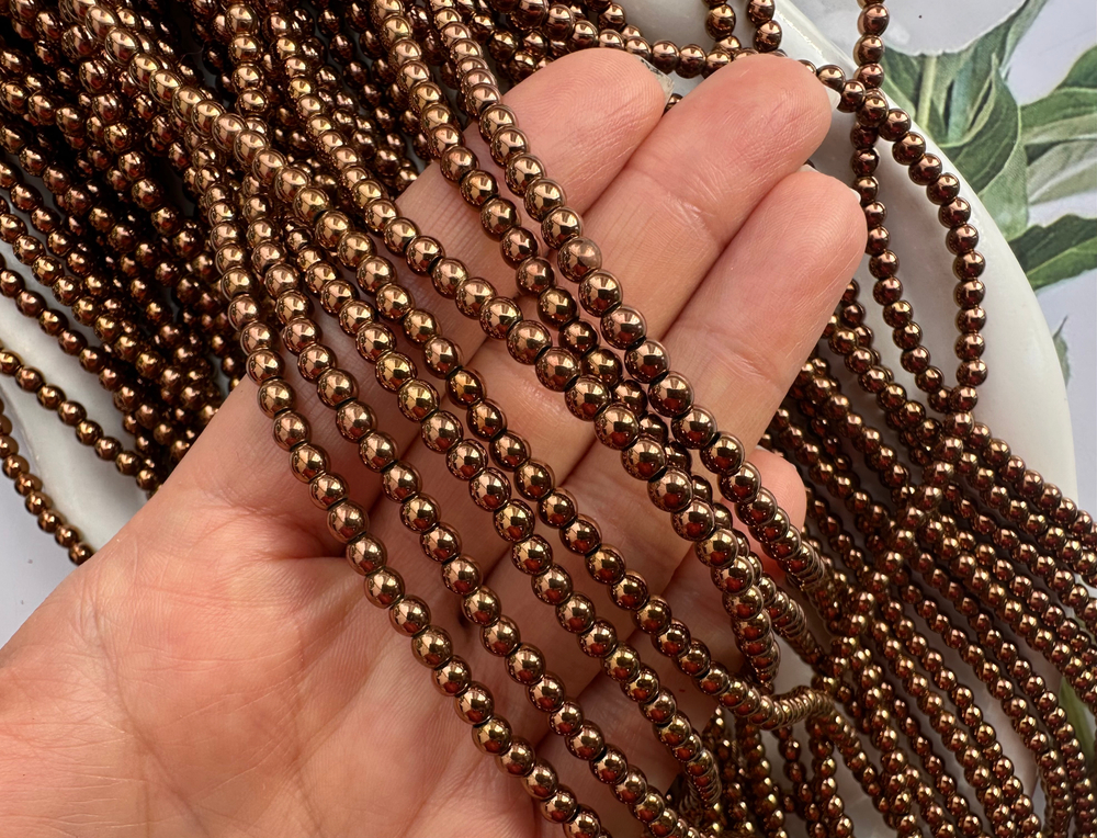 Нить бусин из гематита 4мм