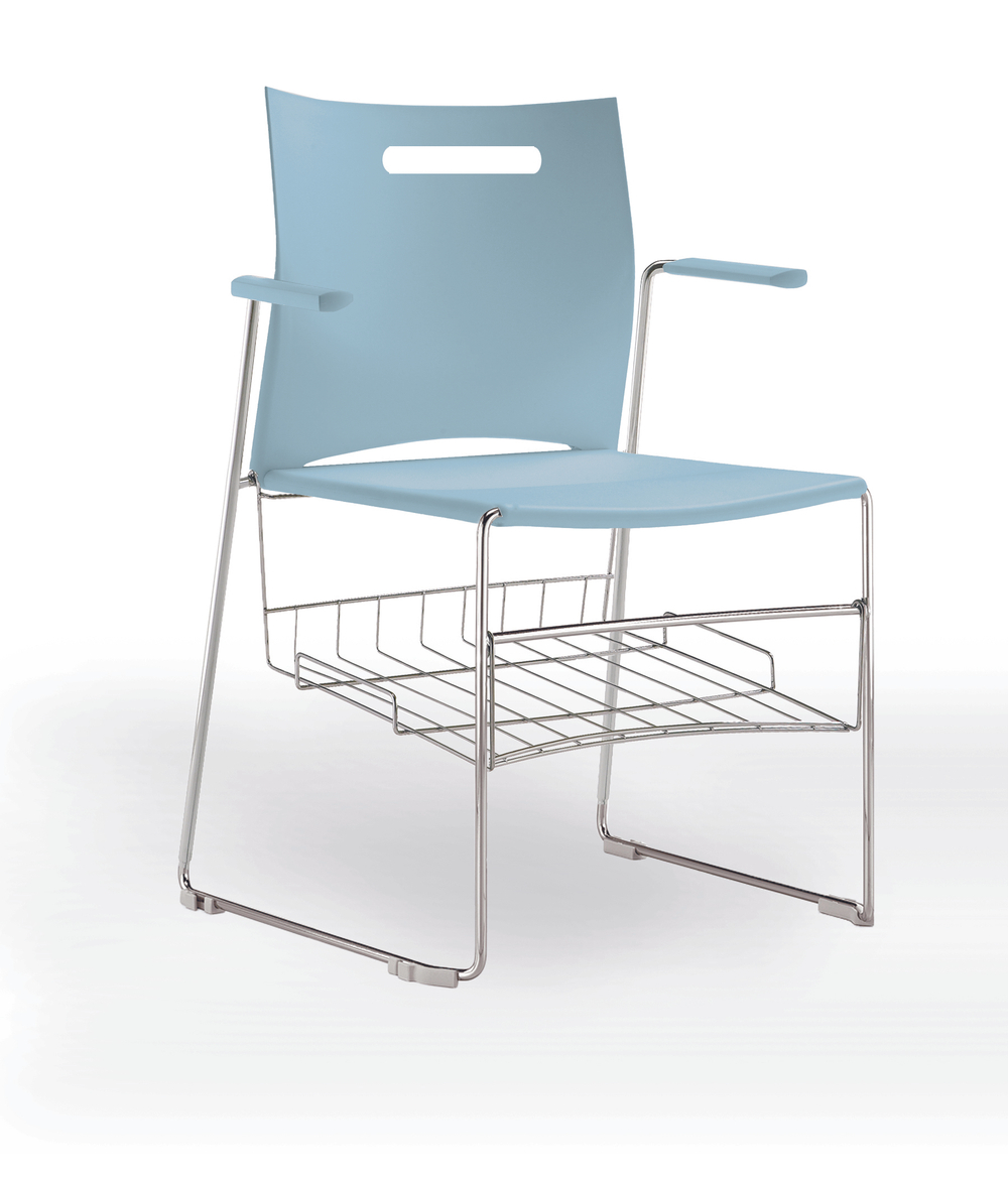 Web стул на полозьях с подлокотниками