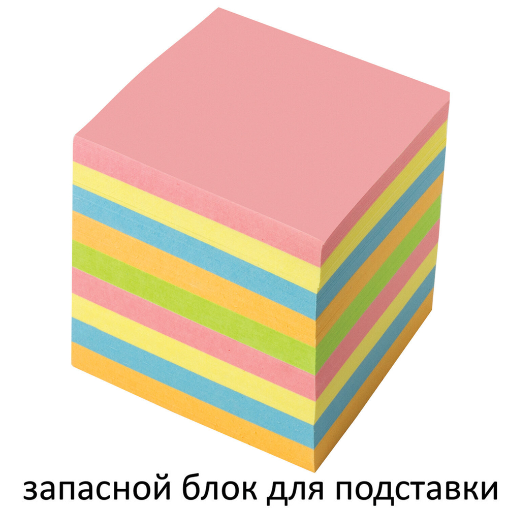 Блок для записей BRAUBERG непроклеенный куб 9х9х9 см цветной (4 штуки в упаковке)