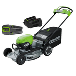 Газонокосилка аккумуляторная Greenworks LM221S Арт. 2519407UG, OPTIMUSTM, 82V, 56см, самоходная, бесщеточная, c АКБ 8Ач и ЗУ