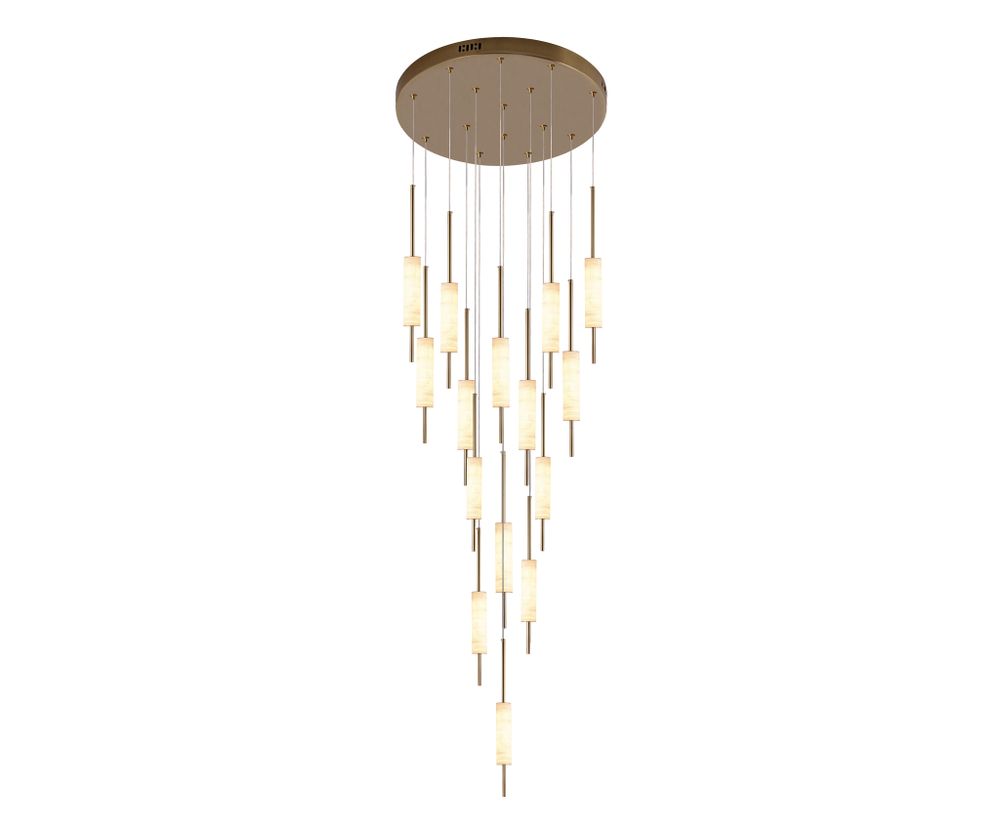 07527-15A,36 Люстра каскадная Элиас латунь d50