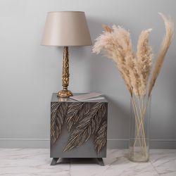 Тумба прикроватная Тропик Сканди Серый Голд правая