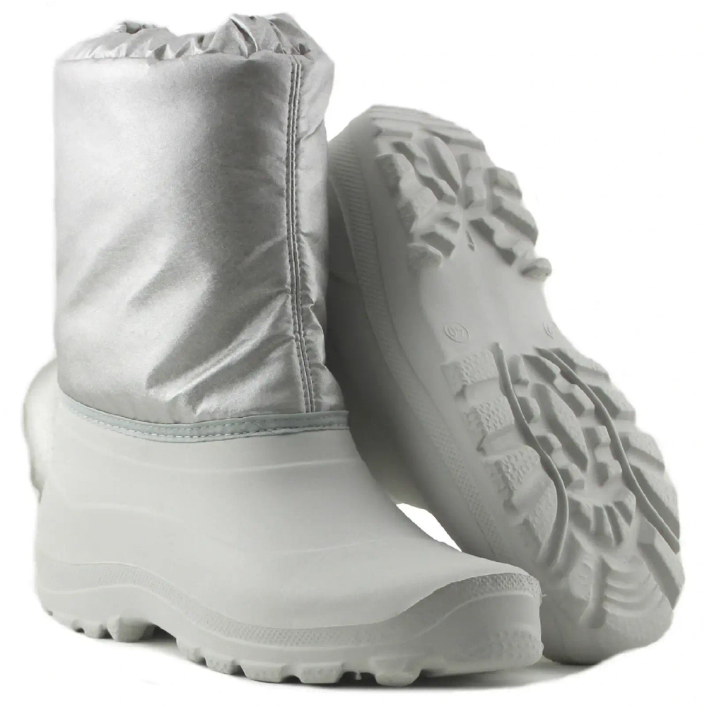 Полусапожки женские из ЭВА с комбинированным верхом, жемчужный, р-р 37-38 Д408