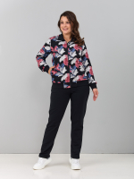 Костюм с брюками КБ-184/черныйбордо-листья