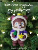 Ёлочная игрушка под покраску из пластика не раскрашенная белая