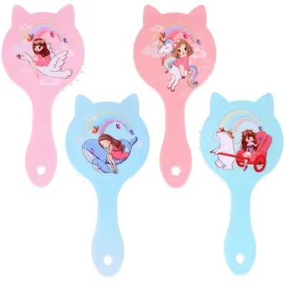 Расческа массажная детская «ДРУЖБА», микс 4 дизайна, 16*8см (пакет с подвесом)●