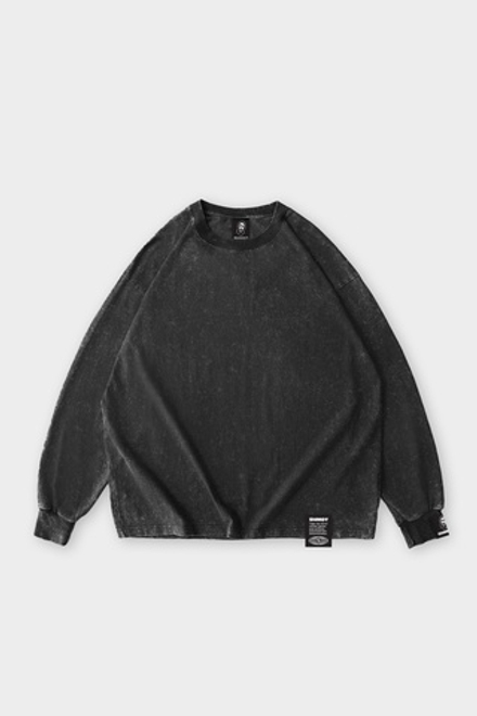 Лонгслив SHMOT "BLANK" GARMENT DYE Черный