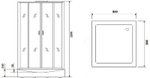Душевая кабина Niagara Premium 90x90 NG-6901-01Q Black без гидромассажа