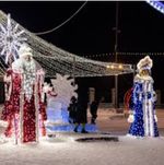 уличные фигуры "Дед Мороз и Снегурочка"