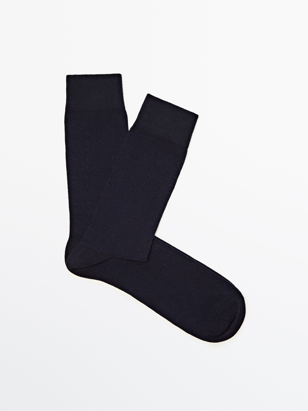 Massimo Dutti Высокие носки из смесового хлопка в горошек, темно-синий