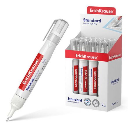 Корректирующий карандаш Erich Krause, 7мл, металлический наконечник, 1шт.