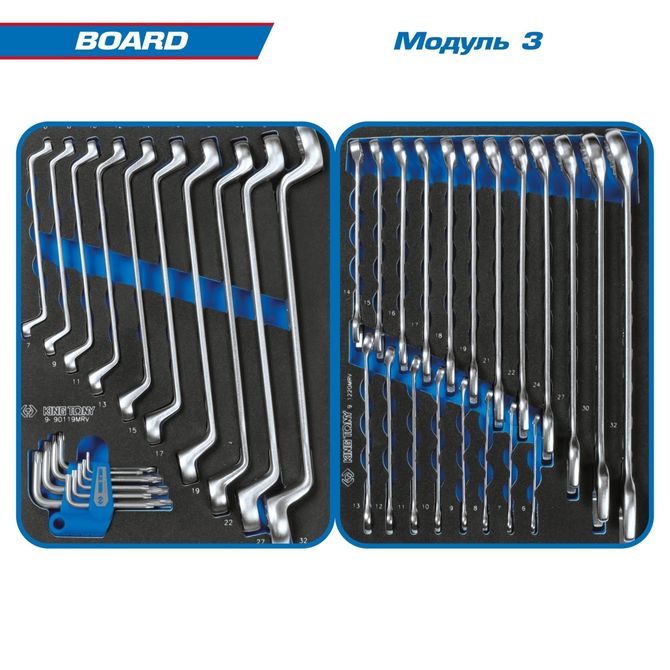 KING TONY (9G38-325MRV40) Набор инструментов 325 предметов, "BOARD", в черной тележке