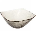 Салатник стеклянный «ICE CRYSTAL» 14*6,5см графит