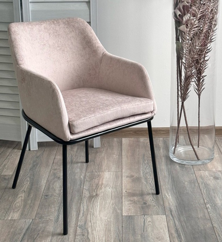 Стул М-City DISAUR Алистер, Rain 2 Какао Велюр, Черный каркас