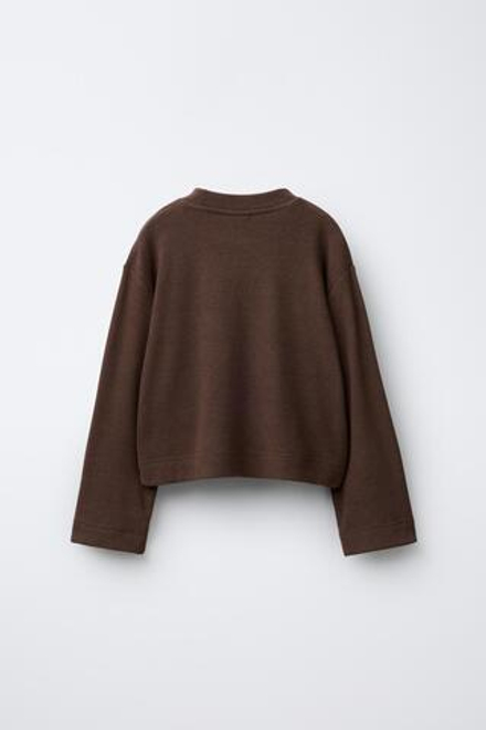 ZARA ЛОНГСЛИВ SOFT TOUCH, КОРИЧНЕВЫЙ