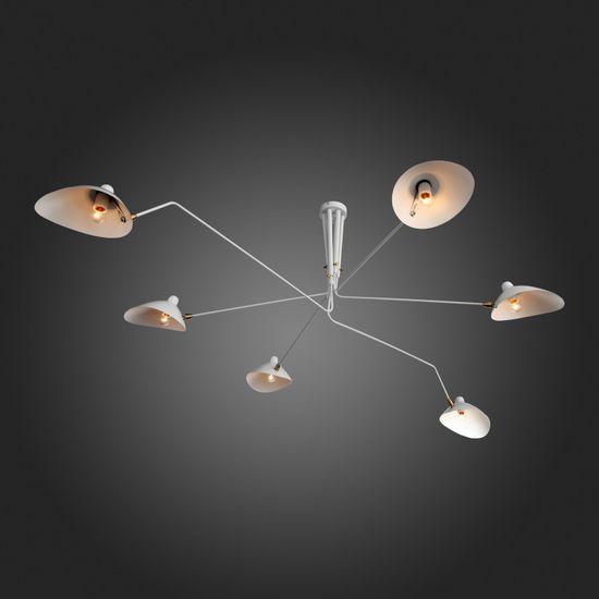 SL305.502.06 Люстра потолочная ST-Luce Белый/Белый E27 6*60W SPRUZZO