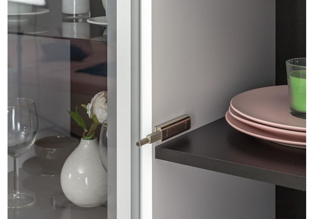 Шкаф Сейдиль с ящиком белый премиум / черный / белый глянец