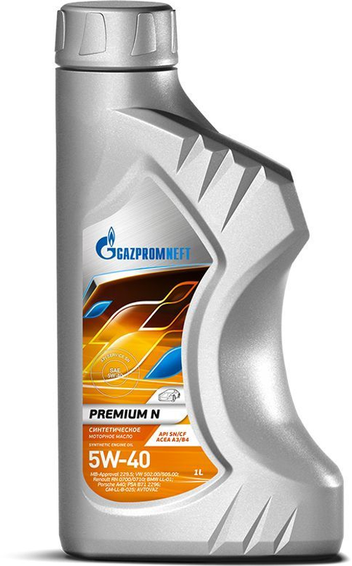 Моторное масло Gazpromneft Premium N 5W-40, синтетическое, 1 л