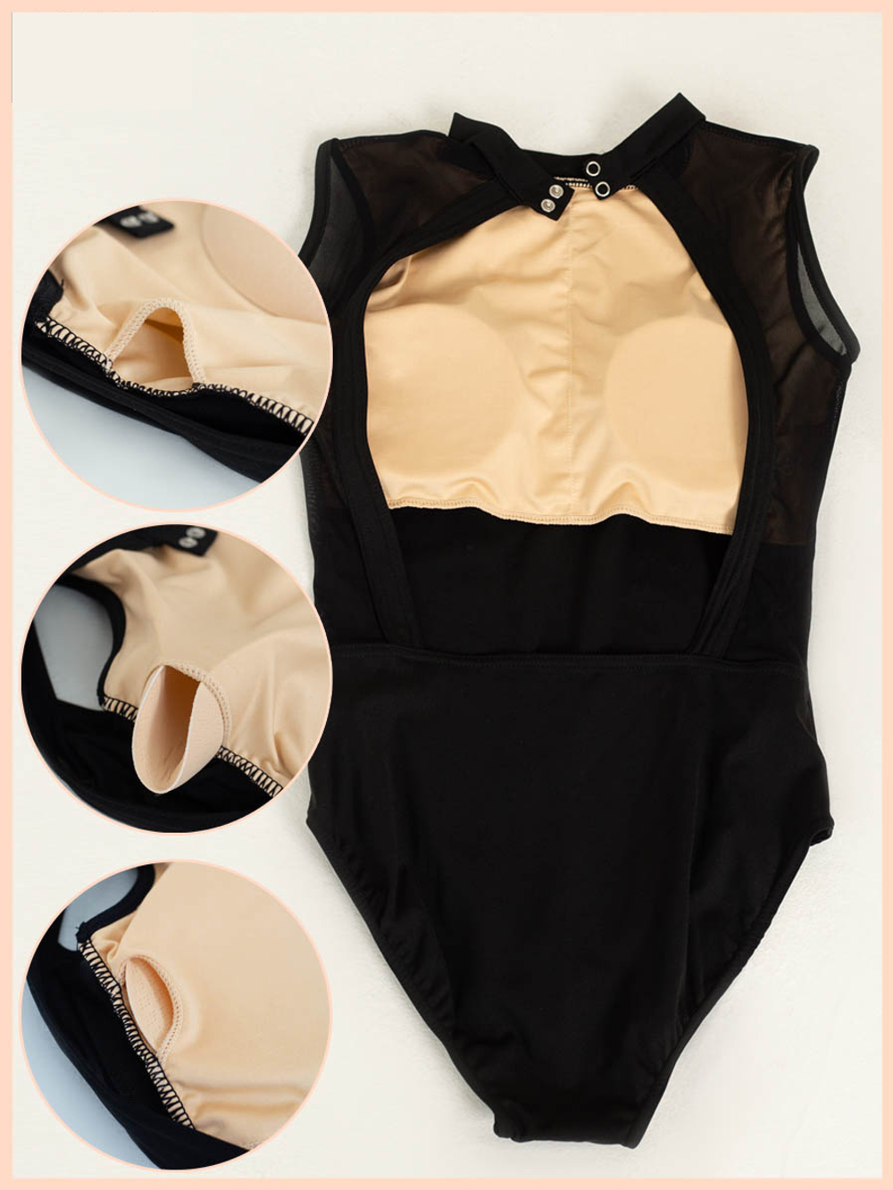 Купальник без рукавов с открытой спиной