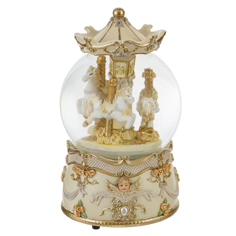 GAEM Фигурка декоративная в стекл шаре "Карусель" (ключ,муз, движ), D10 см, L9,5 W9,5 H17,5 см, 2в.