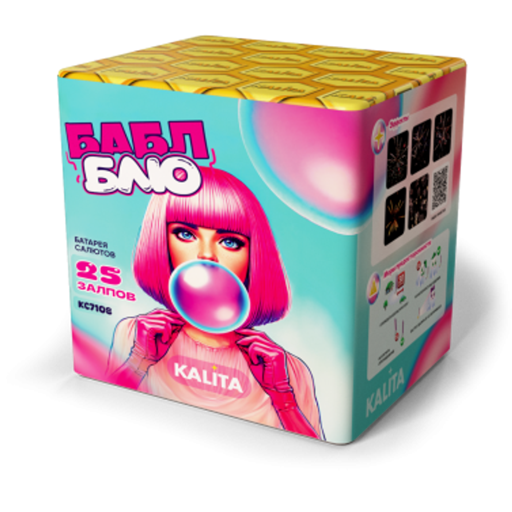 КС Батарея салютов Бабл Блю (1,0" х 25)