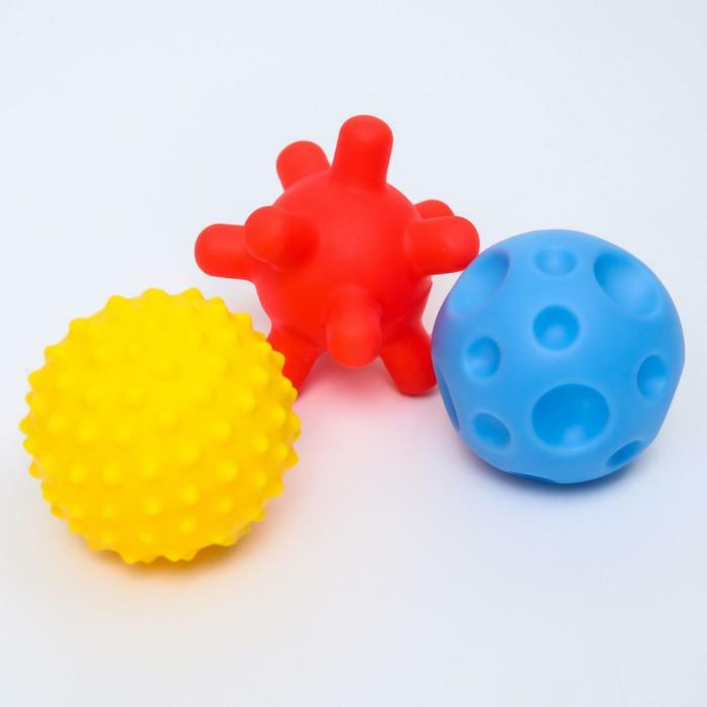 6940996 Подарочный набор развивающих тактильных мячиков «Зеленая елочка» 3 шт.