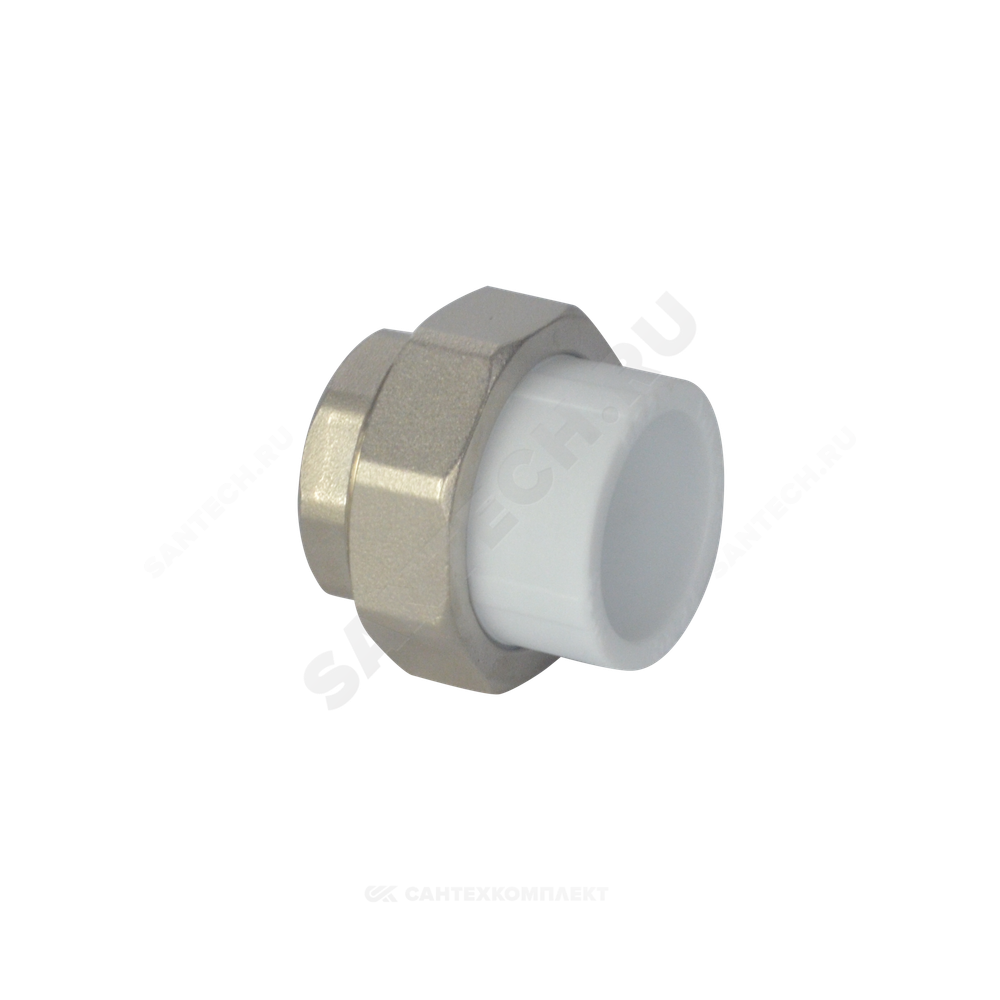 Муфта PP-R комбинированная разъемная белая Дн 40х1 1/4" ВР VALFEX 10155032