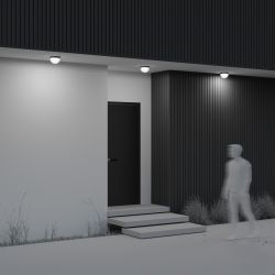 Уличный потолочный светодиодный светильник Maytoni Mon O438CL-L12GF3K